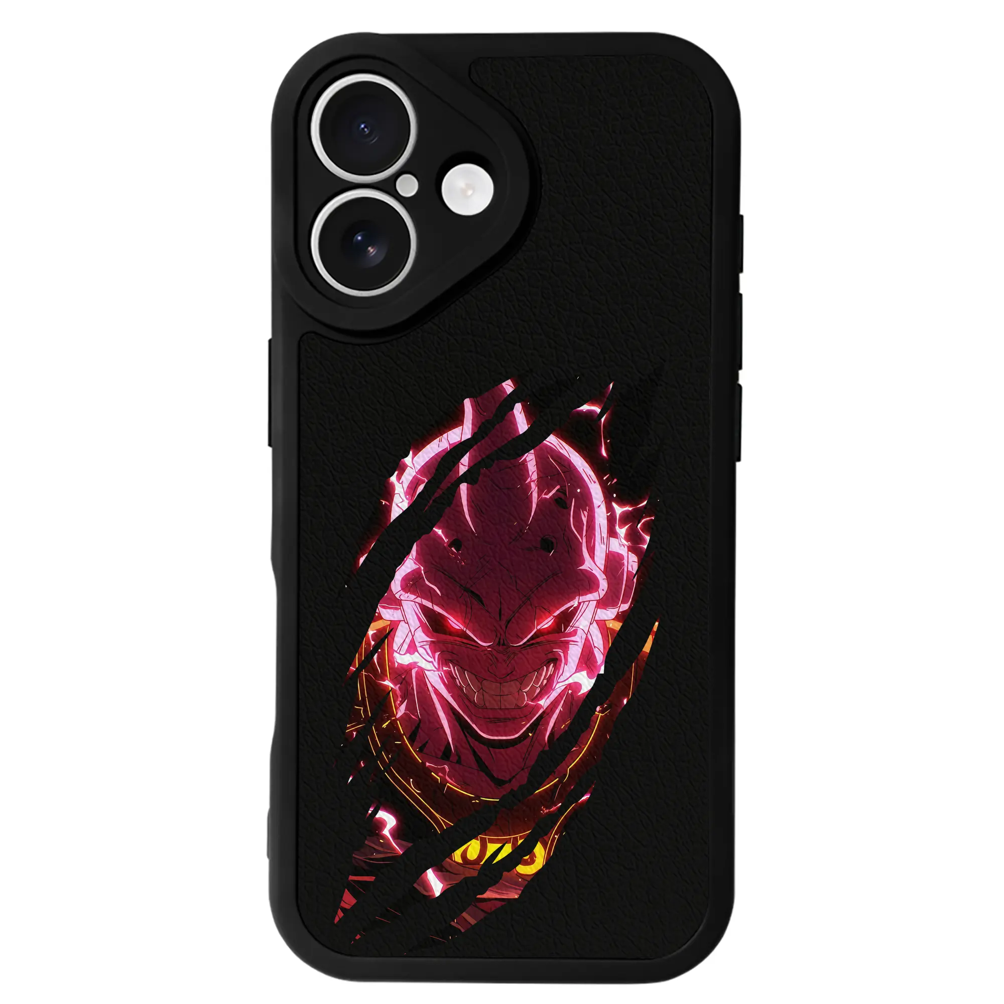 ドラゴンボール グッズ まじん ブウ - IPhone 16シリーズ対応 ・ シリコンスマホケース ・ レザー調 ・ 高精度フィット ・ 耐衝撃 ・ ワイヤレス充電対応 ・ 精密カット